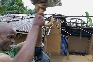 Demolished house of a widow by Nsik Engineering Construction company without compensation